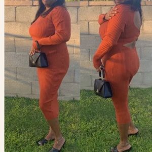 Twist Back Knit Dress